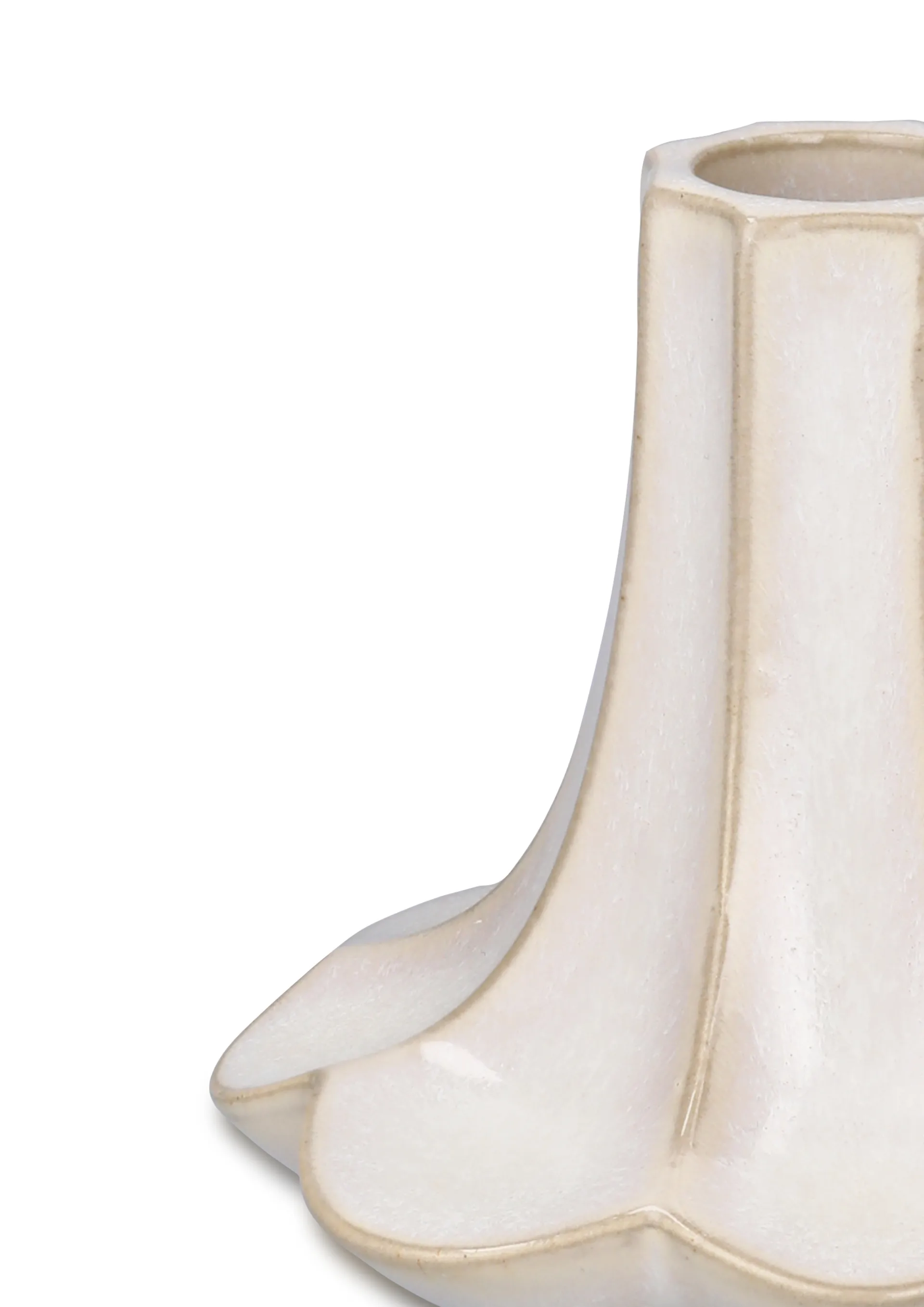 Kantarell ljusstake, Sand, 10 cm Kähler