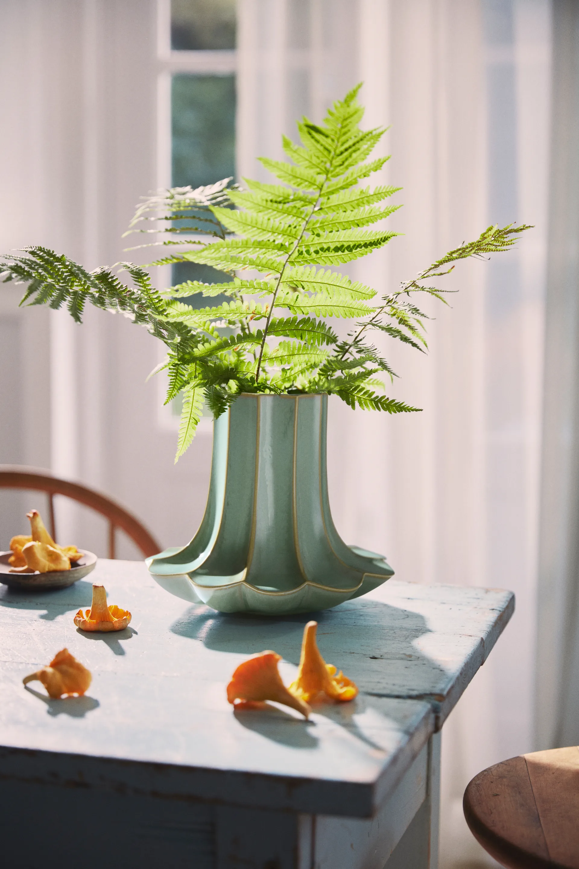 Kantarell vas, Grön, 20,5 cm Kähler