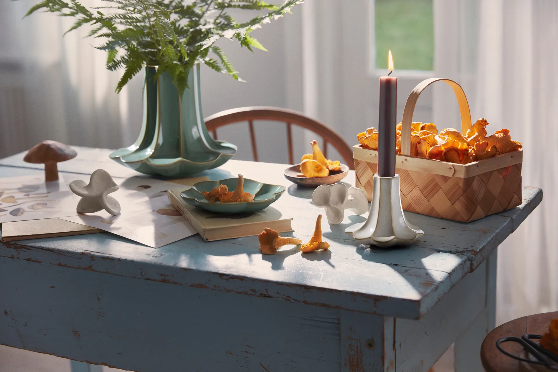 Kantarell vas, Grön, 20,5 cm Kähler