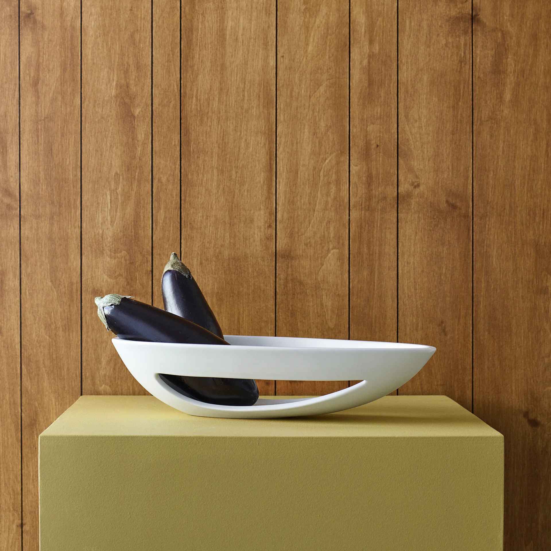 Kokong ovalt bordsfat 40 cm, Vit Kähler