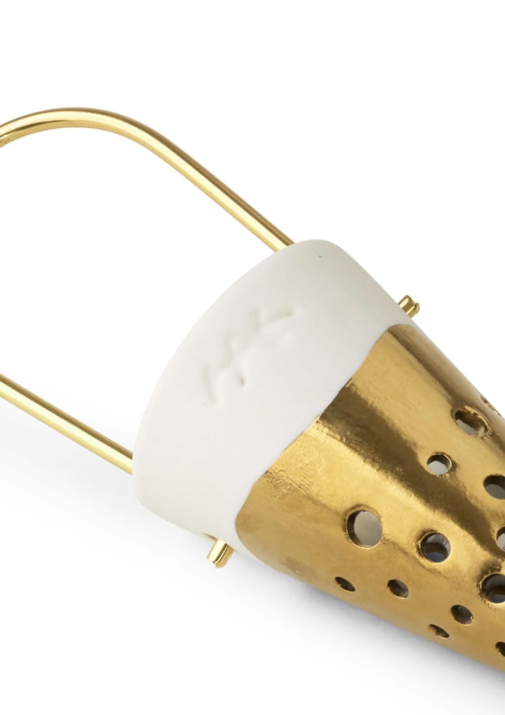 Nobili julstrut julhänge 15 cm, Guld-vit Kähler