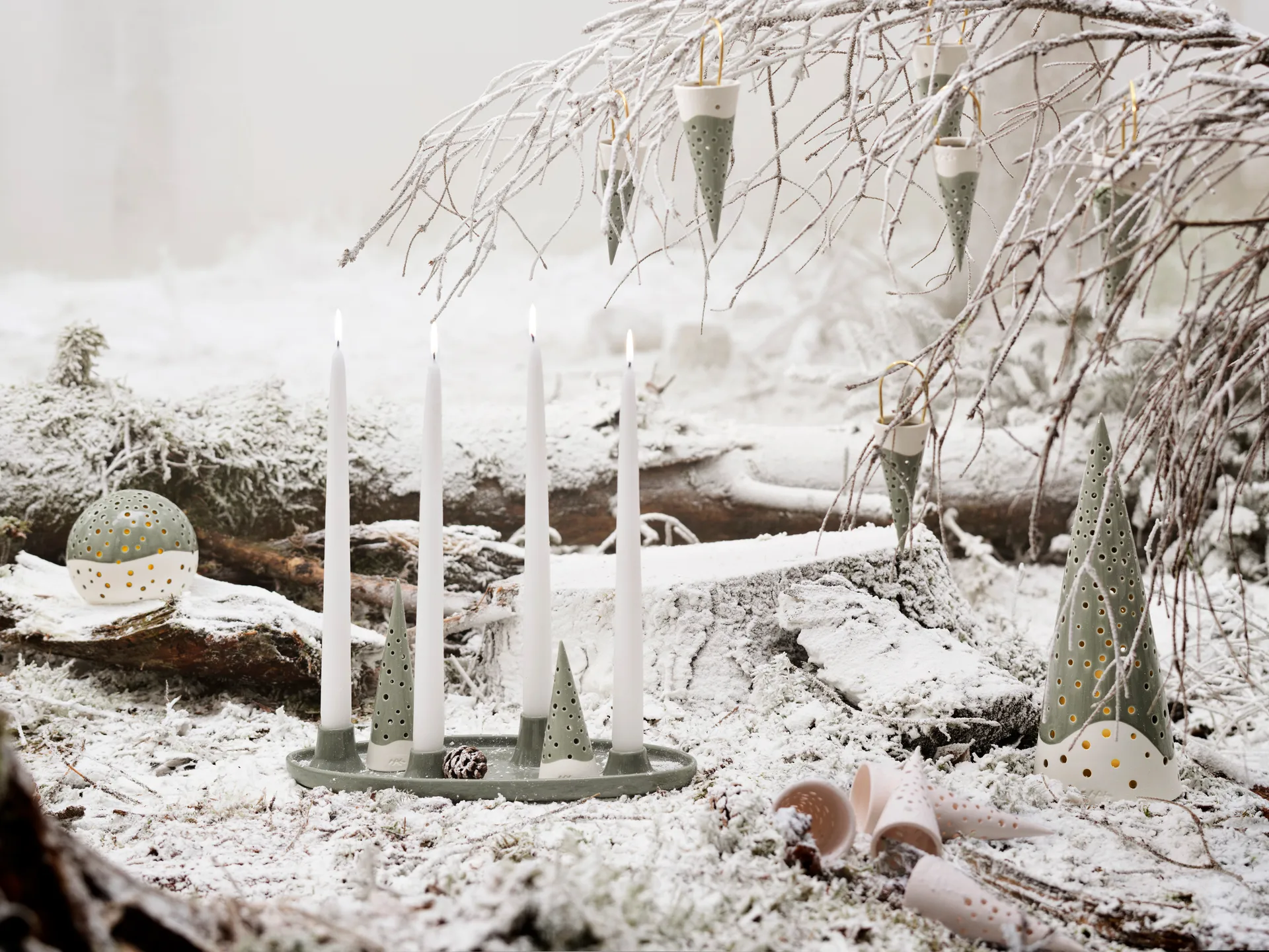 Nobili julstrut julhänge 18 cm, Grön Kähler