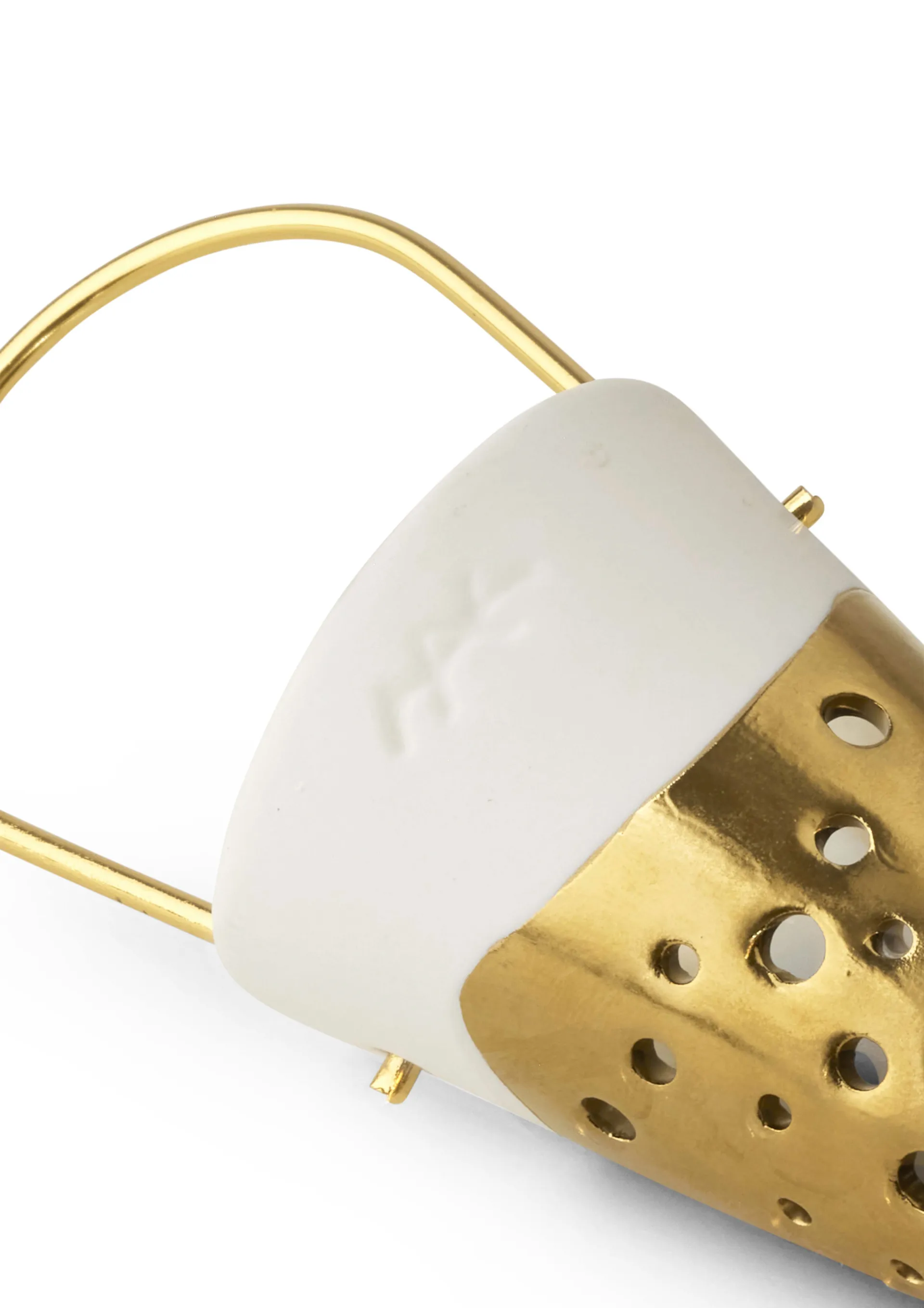 Nobili julstrut julhänge 18 cm, Guld-vit Kähler