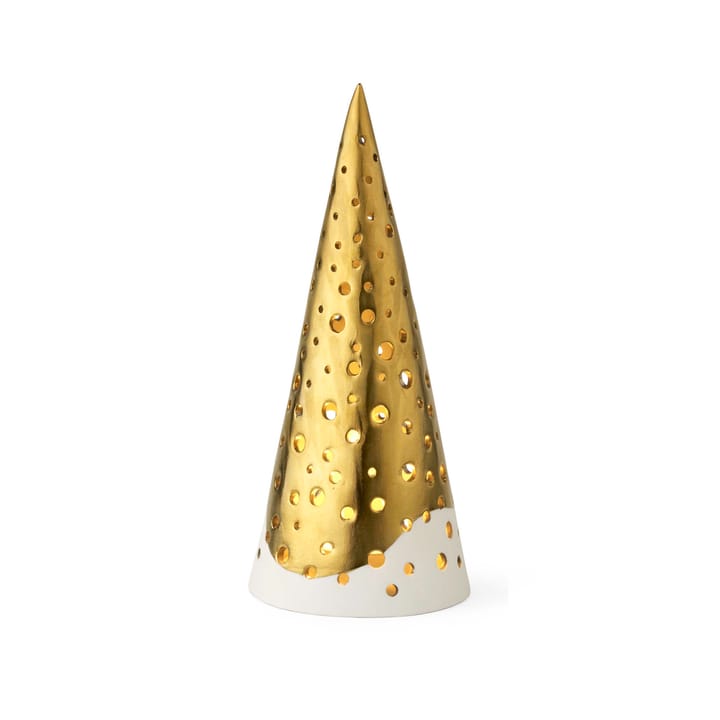 Nobili ljusstake liten, Guld-vit Kähler
