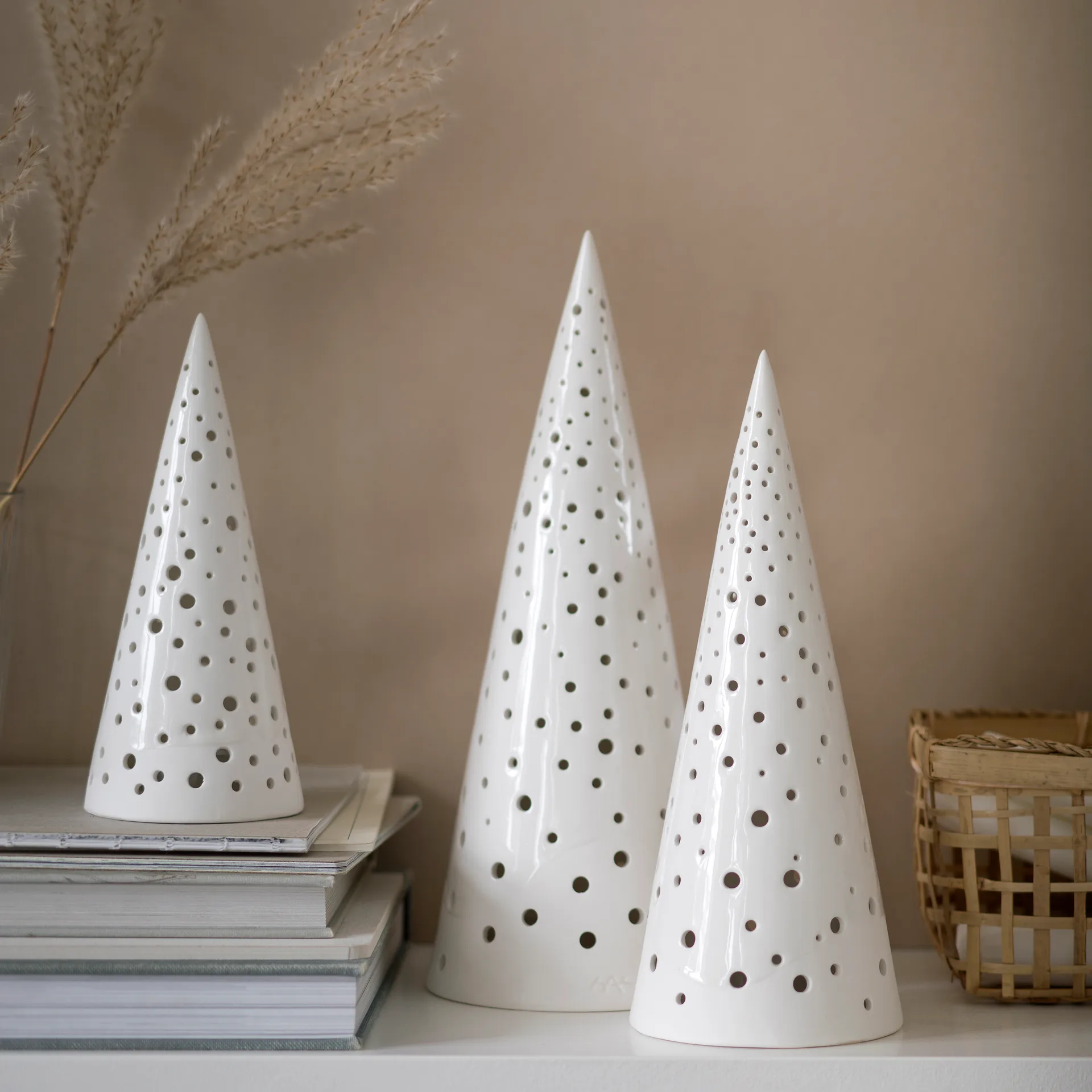 Nobili ljusstake stor, snow white Kähler