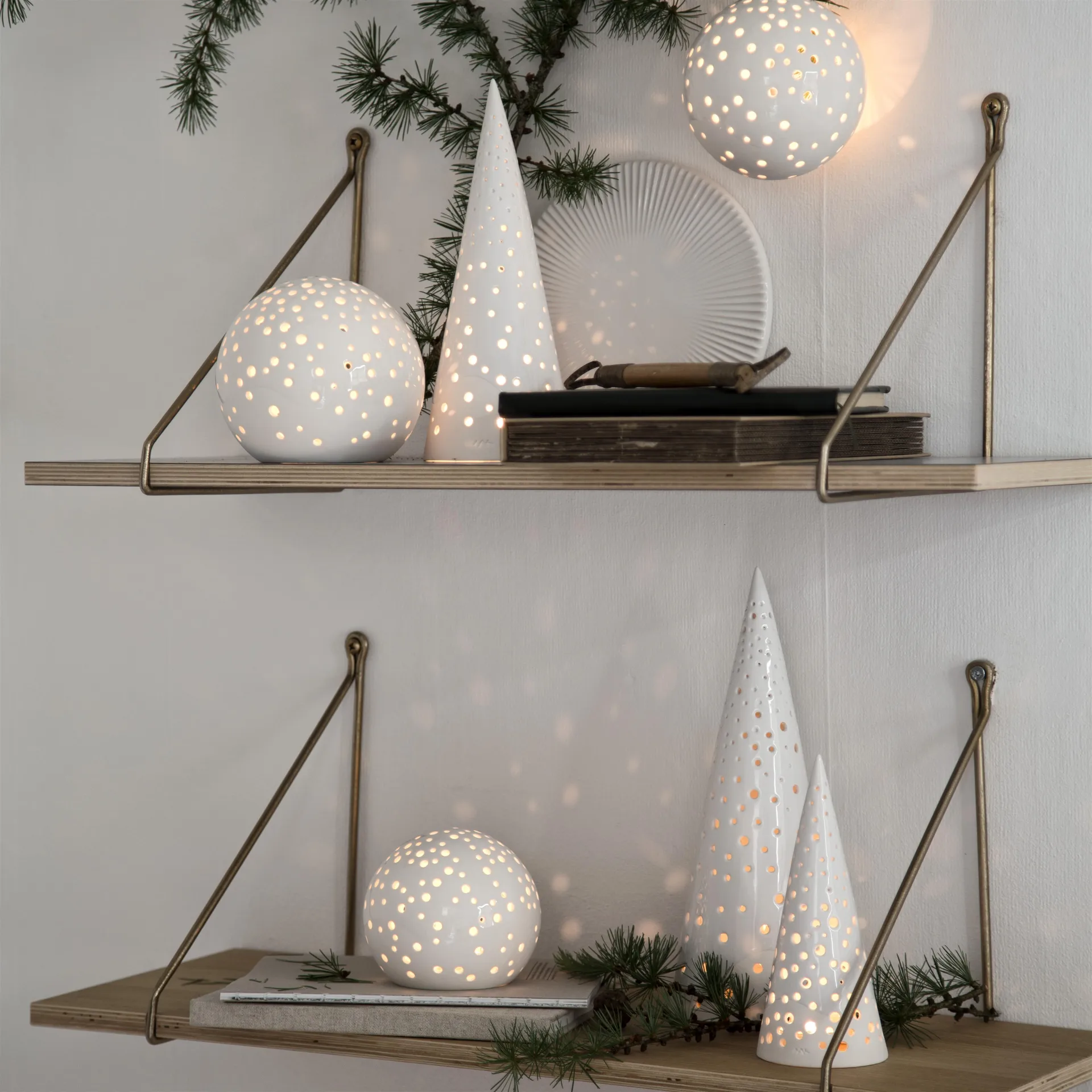 Nobili ljusstake stor, snow white Kähler