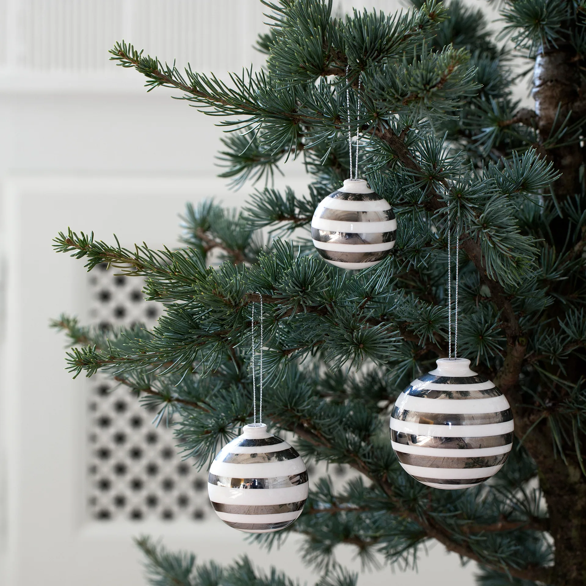Omaggio julkulor 3-pack, silver Kähler