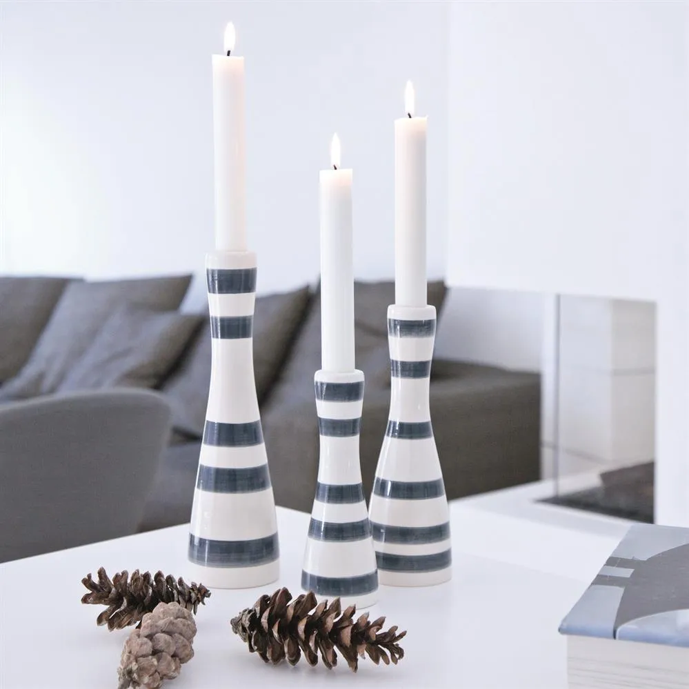 Omaggio ljusstake stor, granitgrå Kähler