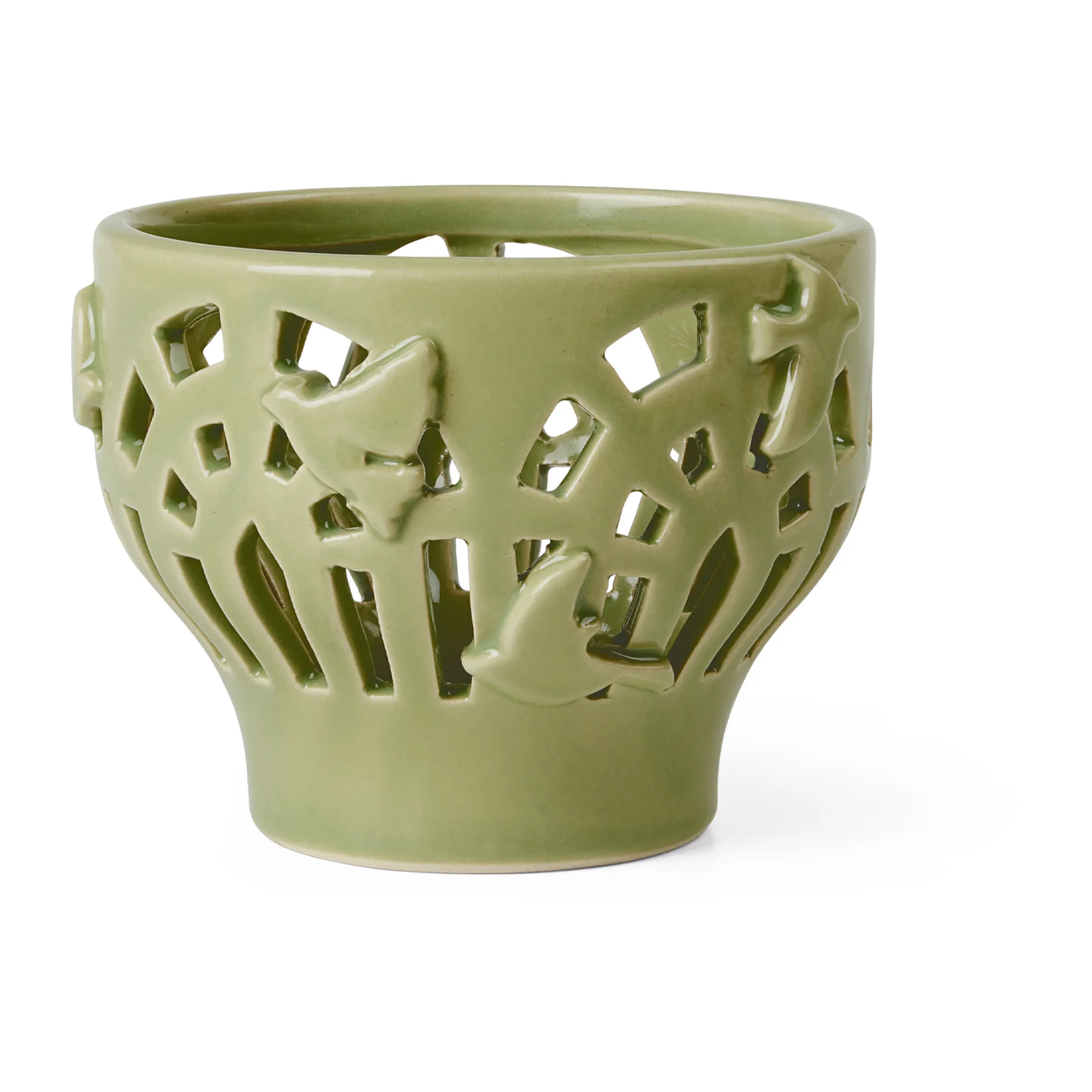 Orangery ljuslykta Ø9 cm, Spring leaf Kähler