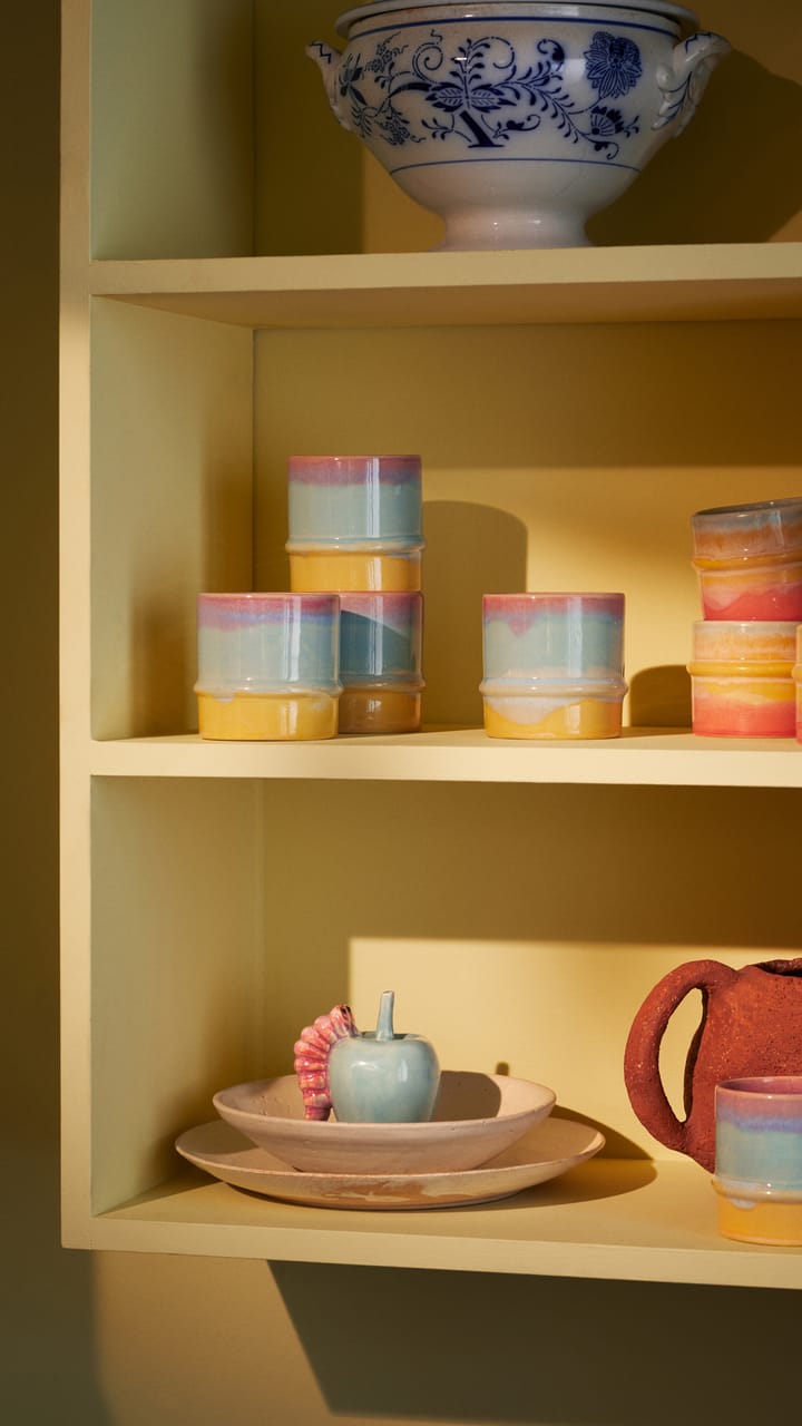 Poppery mugg 36 cl, Pink-mint-gul Kähler