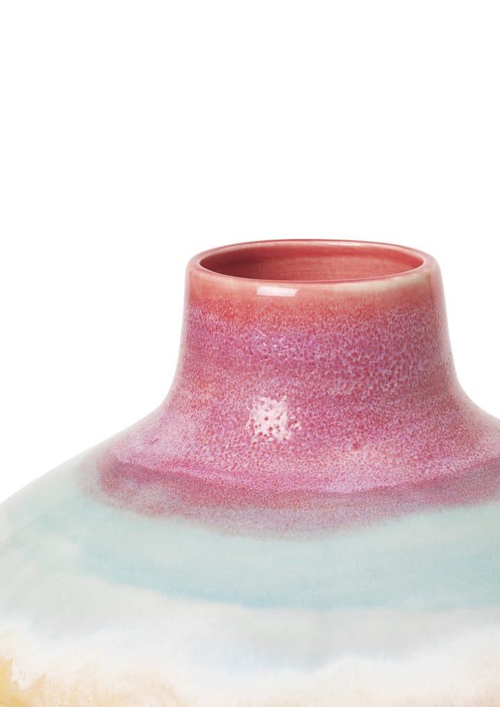 Poppery vas med äpple 32 cm - Pink-mint-gul - Kähler