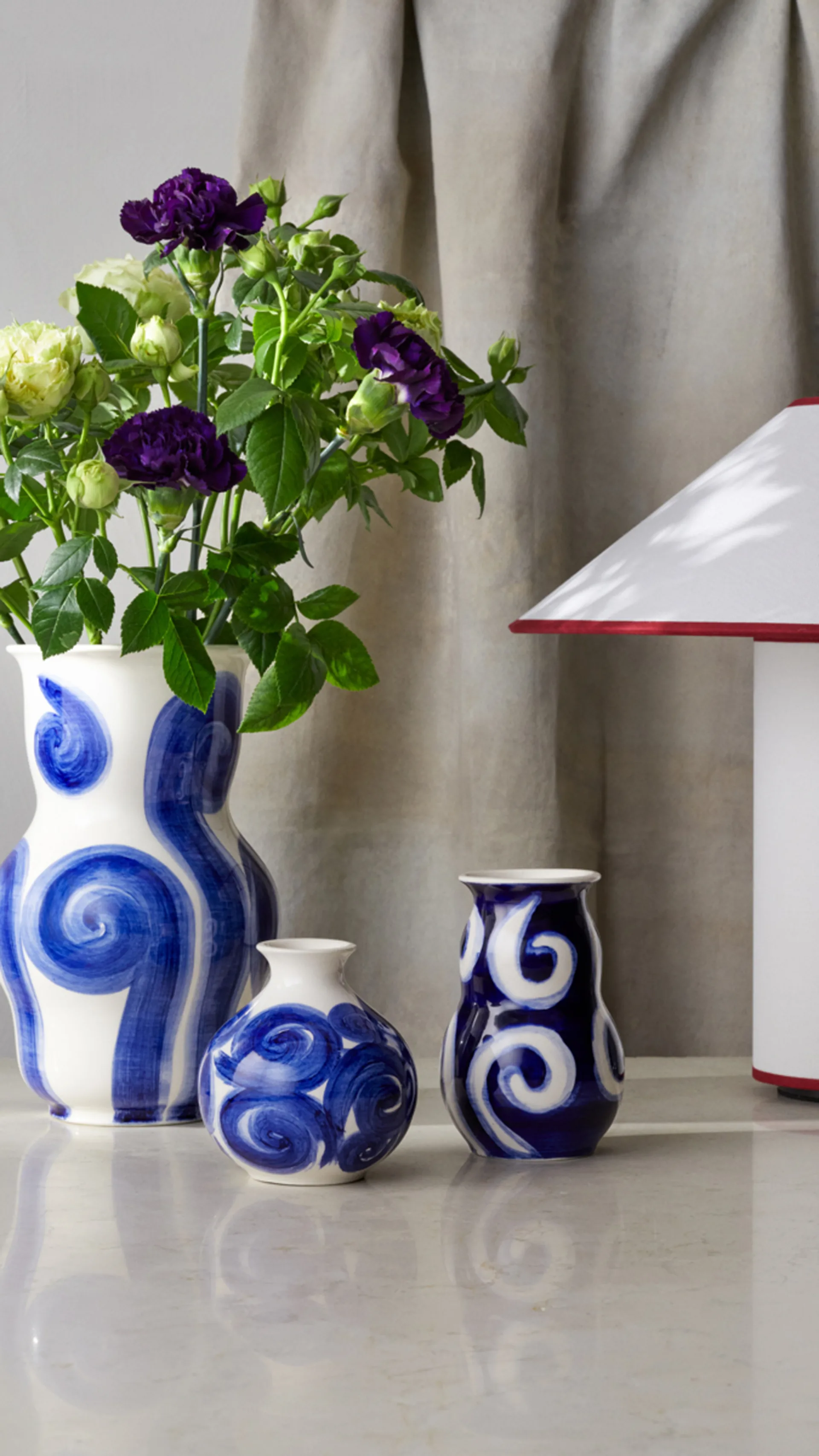 Tulle vas 22,5 cm, Blå Kähler