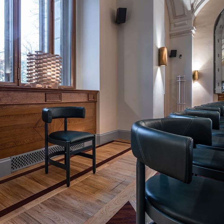 Botero karmstol, läder tärnsjö 8420 grön, grönt askstativ Källemo