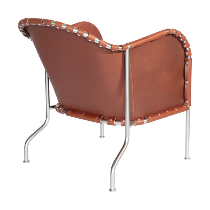 Bruno fåtölj, Läder brun vintage-matt chrome Källemo