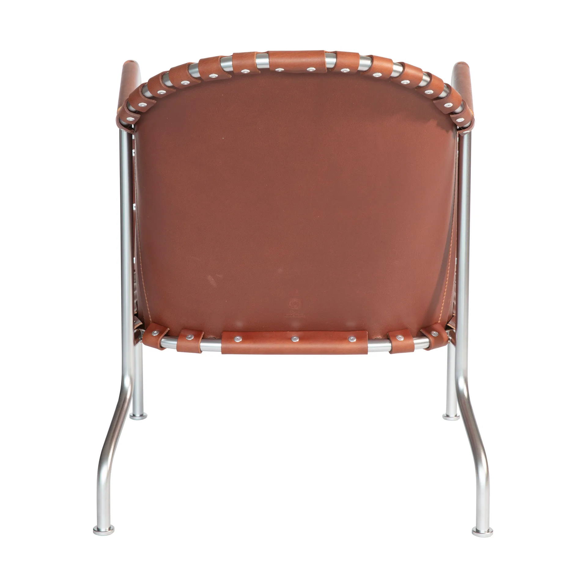 Bruno fåtölj, Läder brun vintage-matt chrome Källemo