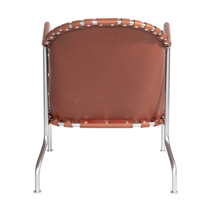 Bruno fåtölj, Läder brun vintage-matt chrome Källemo