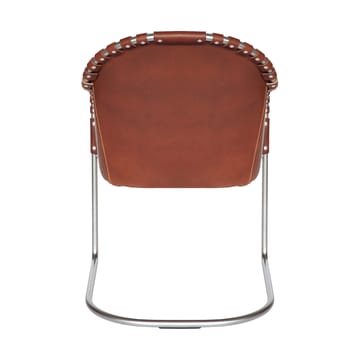 Ingo V.I.P fåtölj - Läder brun vintage-matt chrome - Källemo