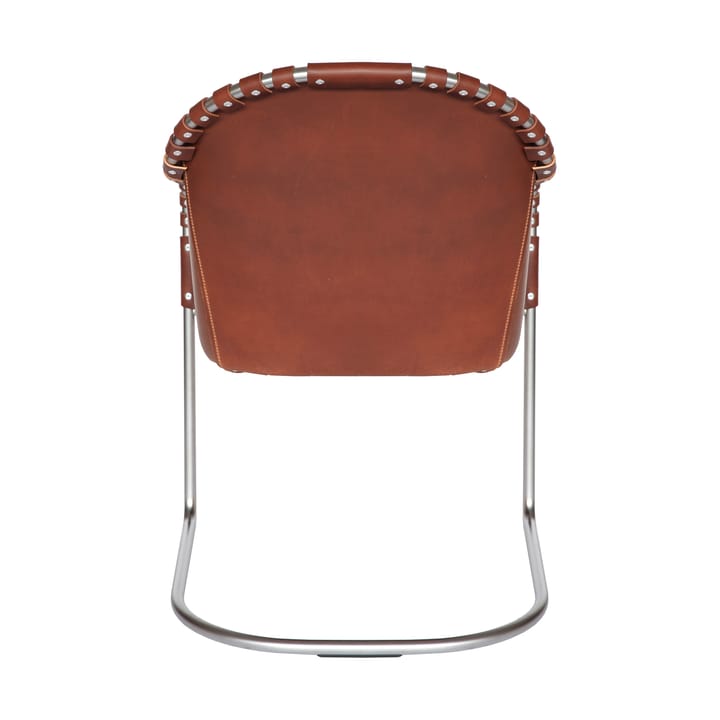 Ingo V.I.P fåtölj, Läder brun vintage-matt chrome Källemo