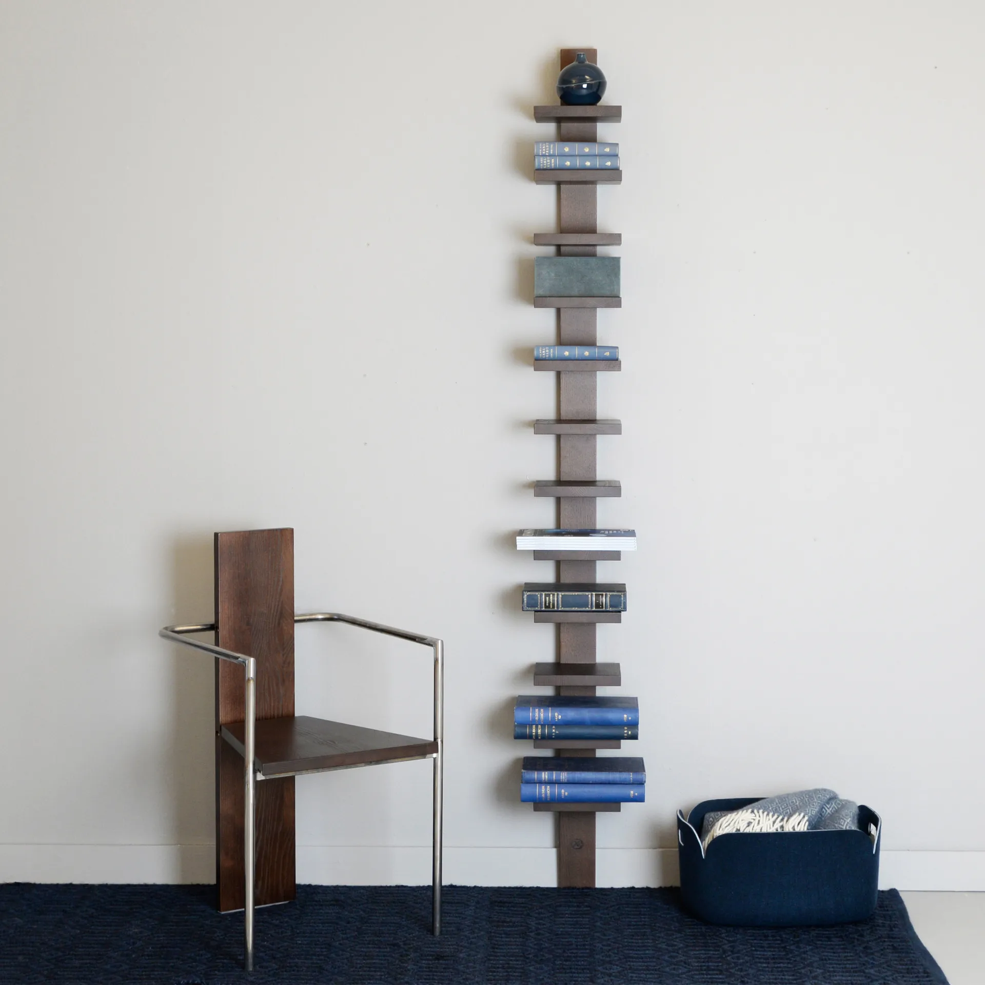 Pilaster vägghylla, Lera betsad Källemo