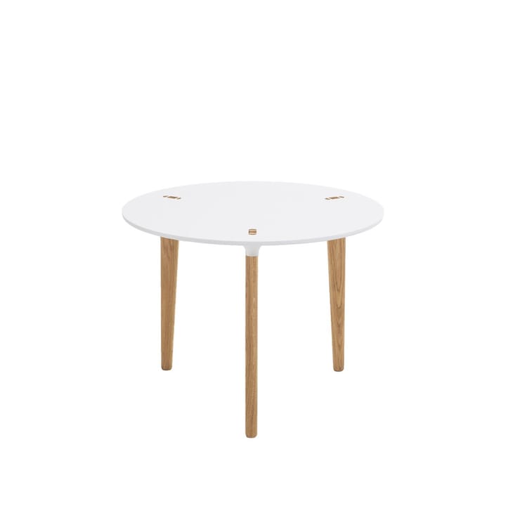 Buff bord runt vit Ø60 - Oljade ekben 50 cm - Karl Andersson & Söner