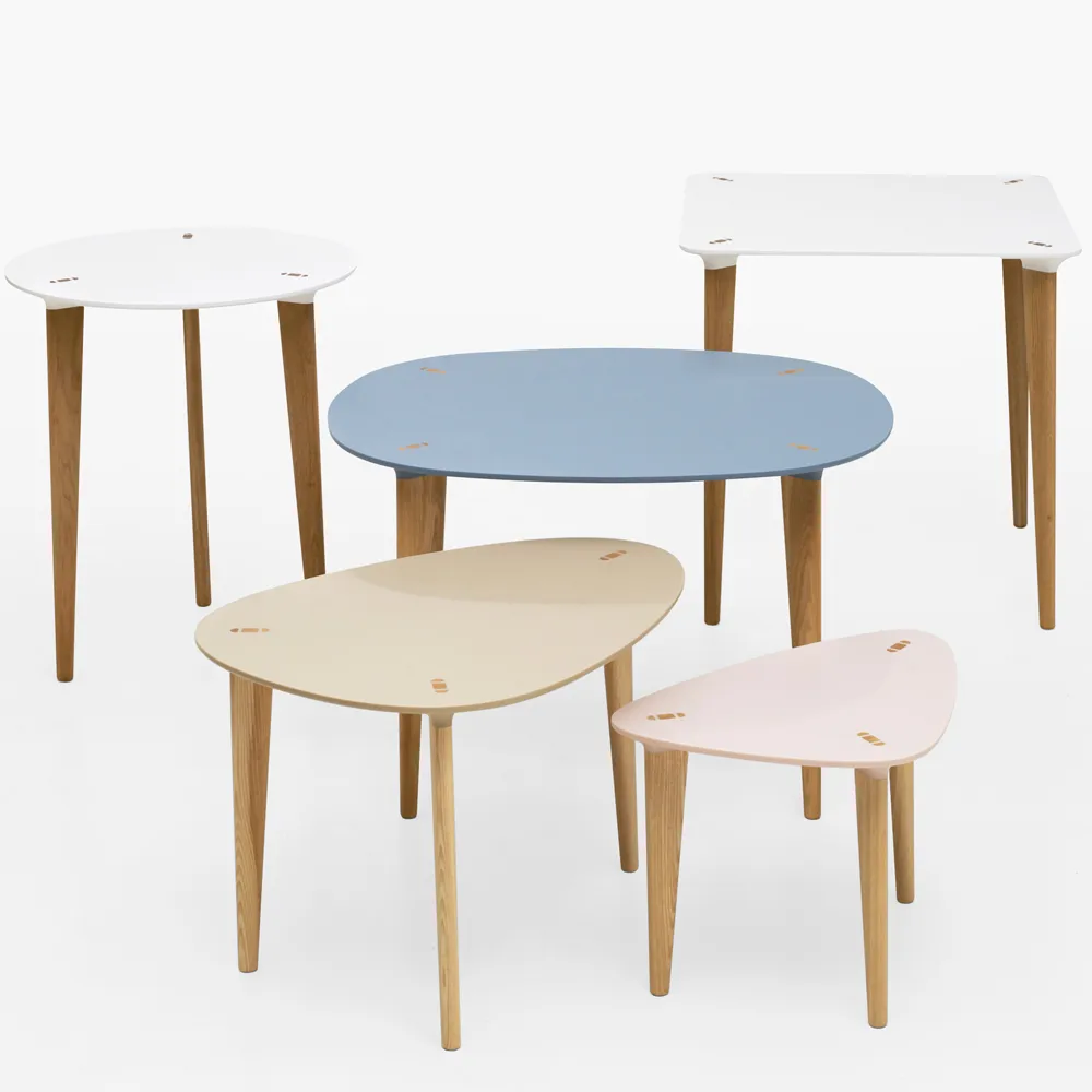 Buff bord vit 70x70 cm, Oljade askben 40 cm Karl Andersson & Söner