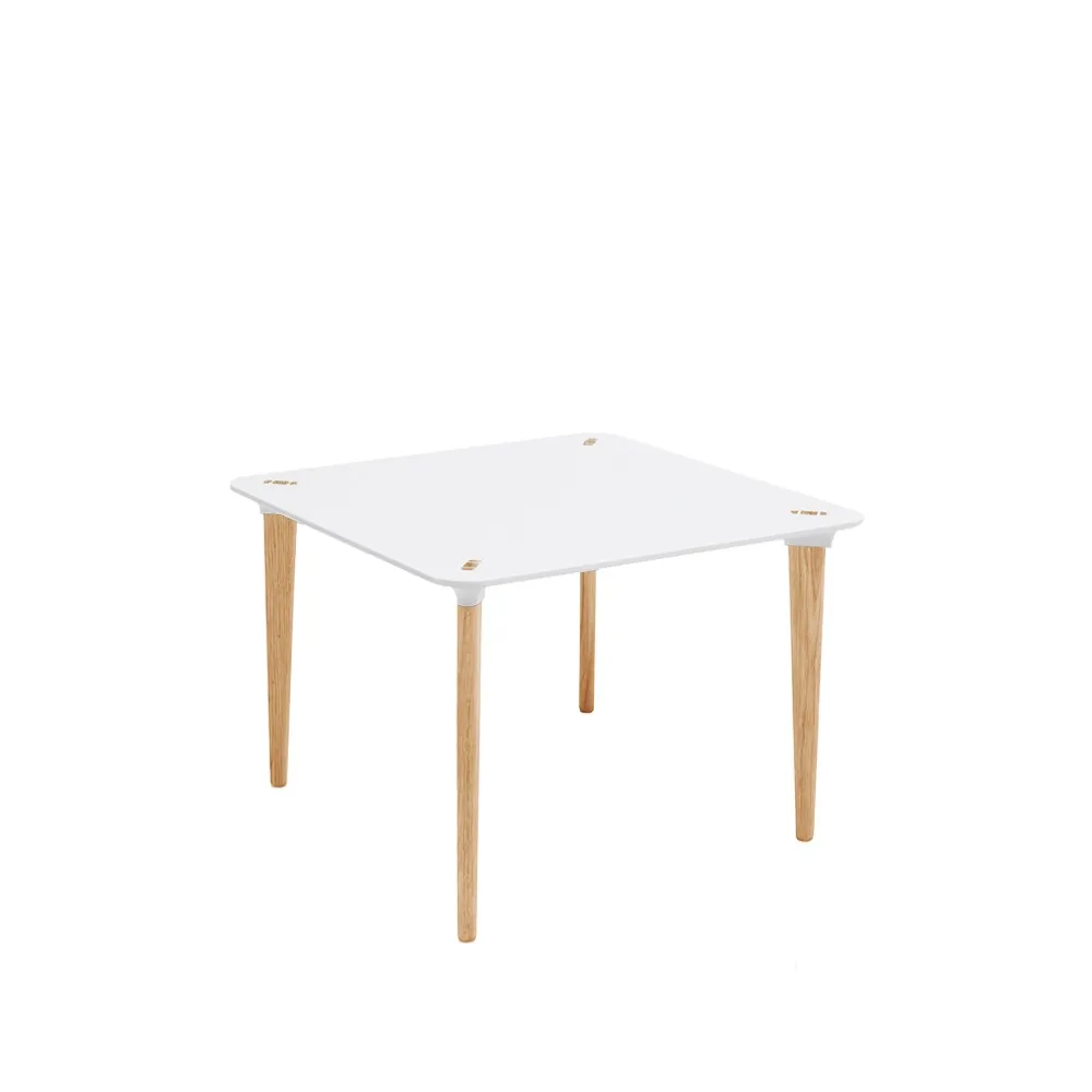 Buff bord vit 70x70 cm, Oljade askben 40 cm Karl Andersson & Söner