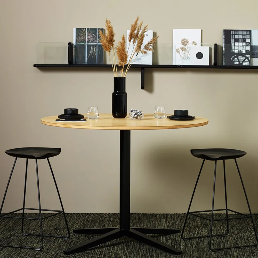 Kaz barstol 44x65 cm, Ask svartbets matt kromstativ Karl Andersson & Söner