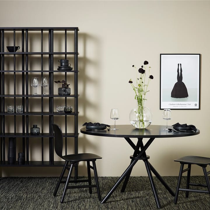 Level hylla/rumsavdelare hög, Svartlack col.58, 110x190 cm Karl Andersson & Söner