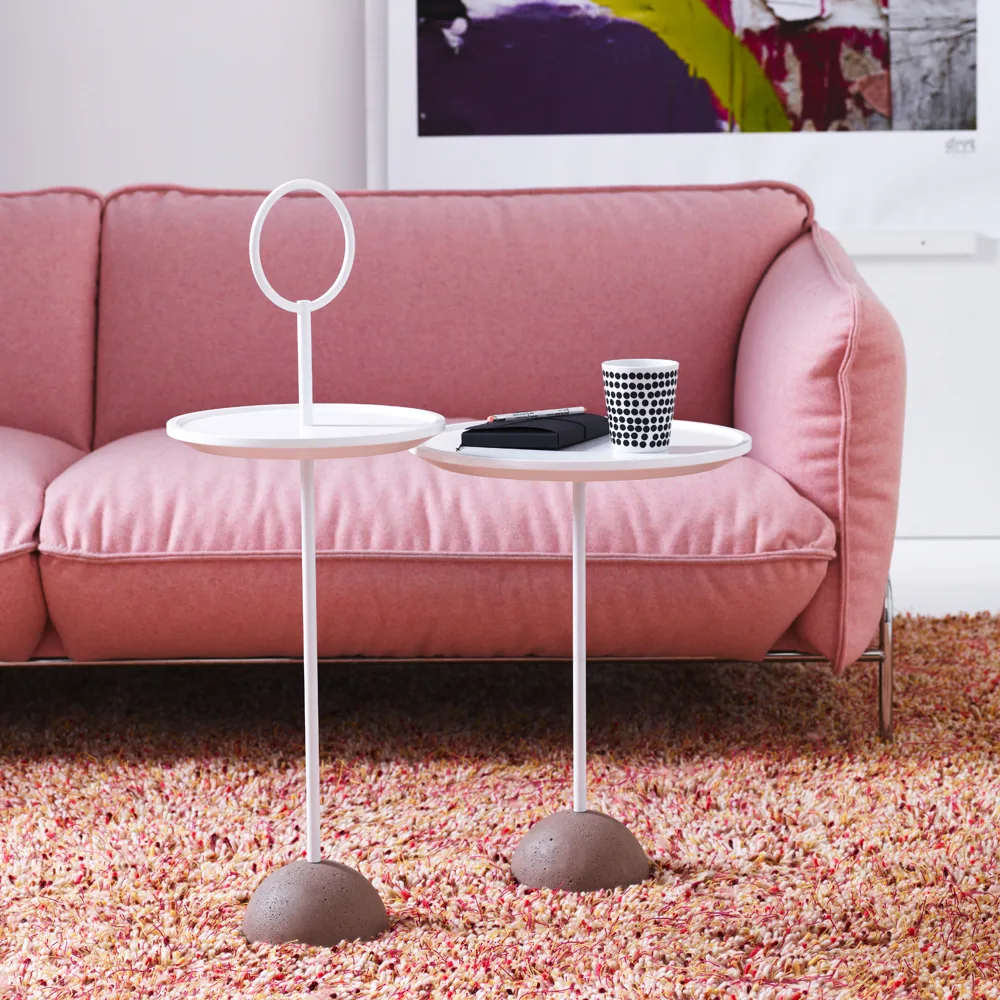 Lollipop bord Ø29xH50 cm, Svart ask kromstativ svart fot Karl Andersson & Söner