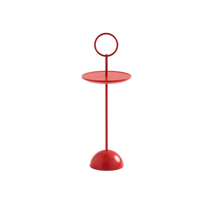 Lollipop bord - röd lack, rött stativ, röd fot, d. 29 cm  - Karl Andersson & Söner