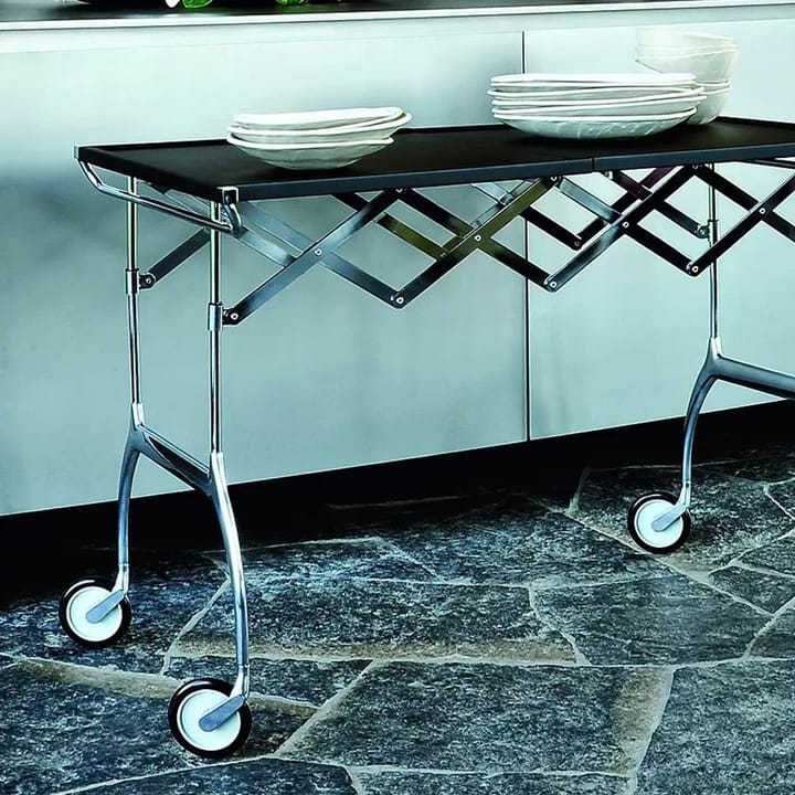 Battista serveringsvagn - white, kromstativ - Kartell