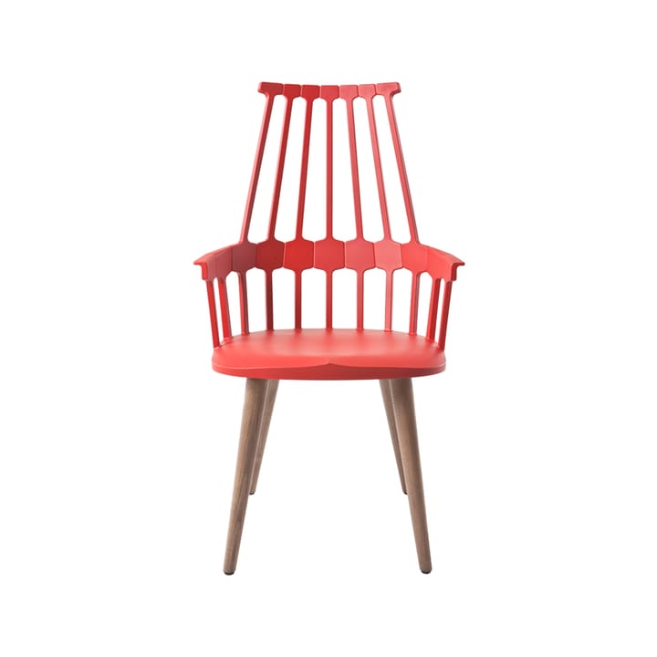 Comback karmstol - orangered, ekbetsade askben - Kartell