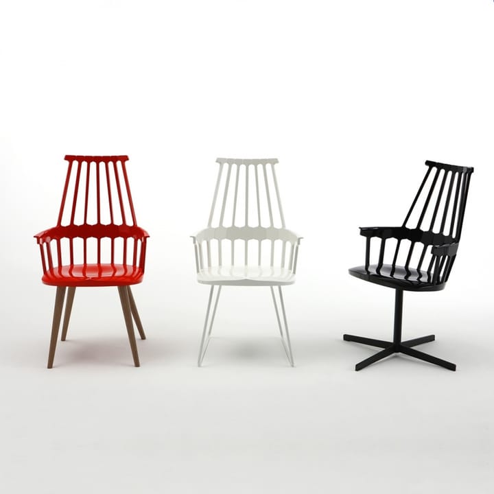 Comback karmstol, stålmedar - white - Kartell