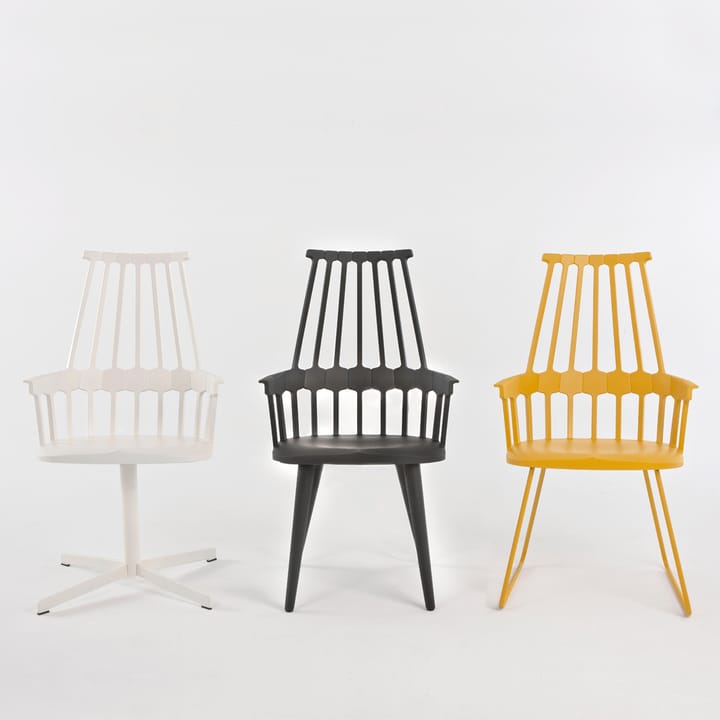 Comback karmstol, stålmedar - white - Kartell