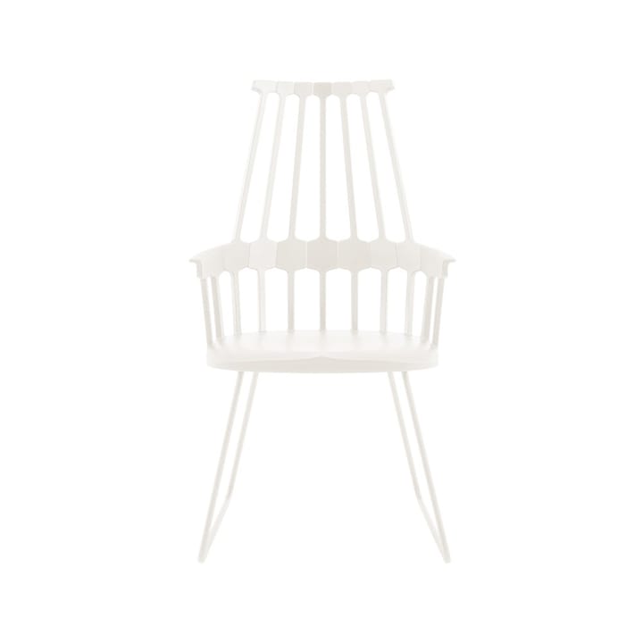 Comback karmstol, stålmedar - white - Kartell