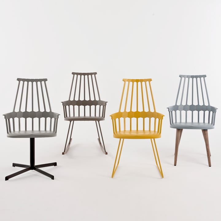 Comback Rocking gungstol - black, trämedar - Kartell
