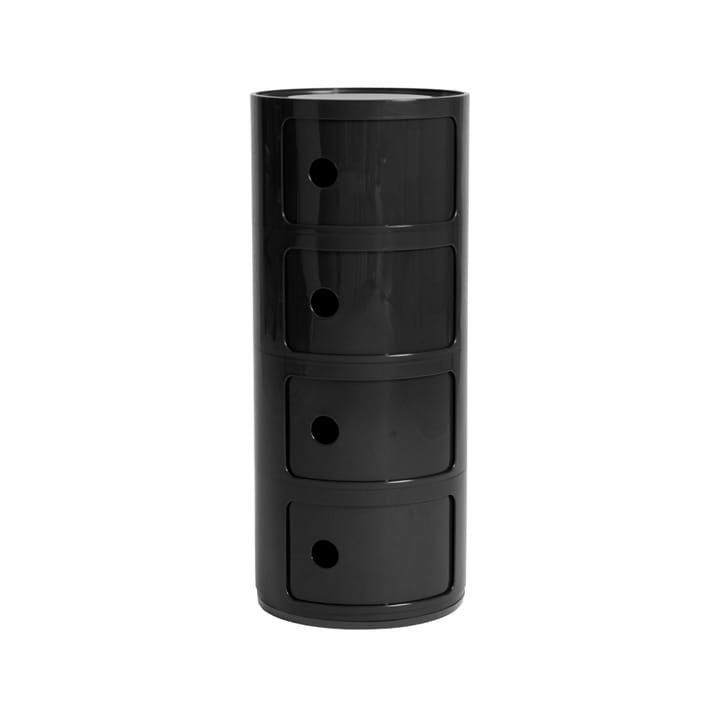 Componibili Round  - black, 4 skjutdörrar - Kartell