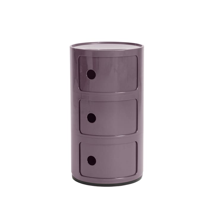 Componibili Round  - lavender, 3 skjutdörrar - Kartell