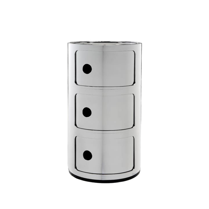 Componibili Round  - metallic chrome, 3 skjutdörrar - Kartell