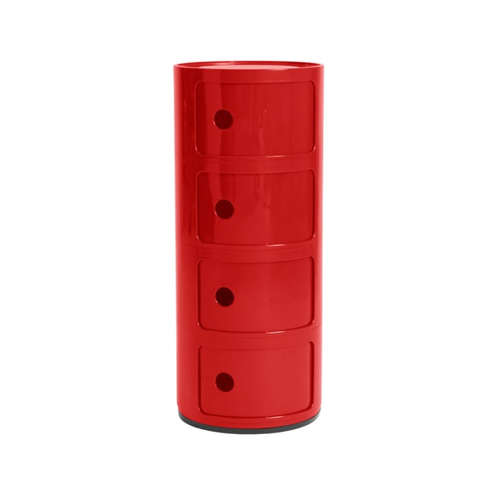 Componibili Round  - red, 4 skjutdörrar - Kartell