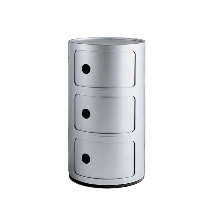 Componibili Round  - silver, 3 skjutdörrar - Kartell