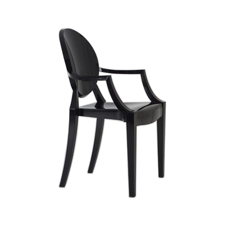 Louis Ghost karmstol - glossy black - Kartell