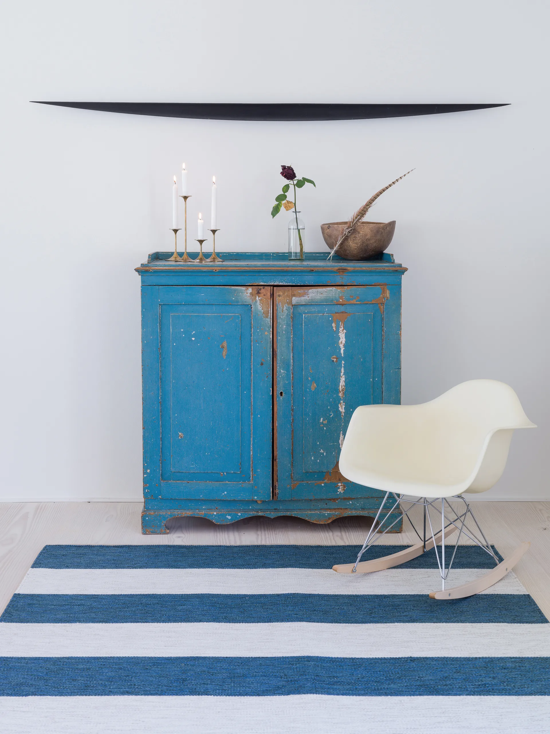 Allium Two Step matta, Deep Blue, 170x240 cm Kateha