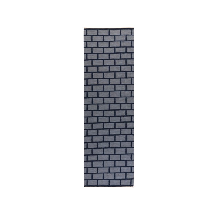 Brick gångmatta - blue, 80x250 cm - Kateha