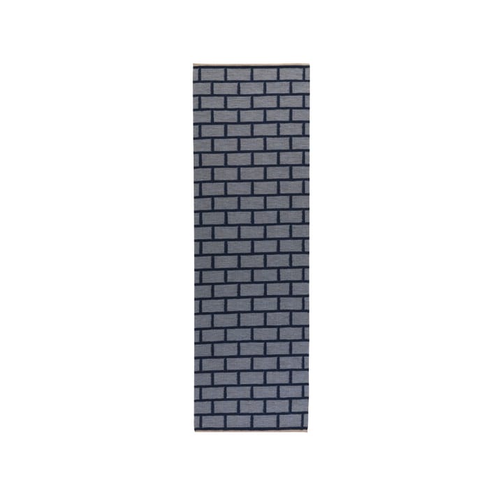 Brick gångmatta - blue, 80x250 cm - Kateha