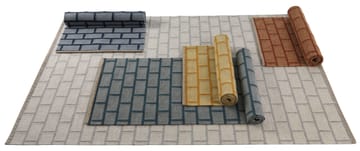 Brick gångmatta - rust, 80x250 cm - Kateha