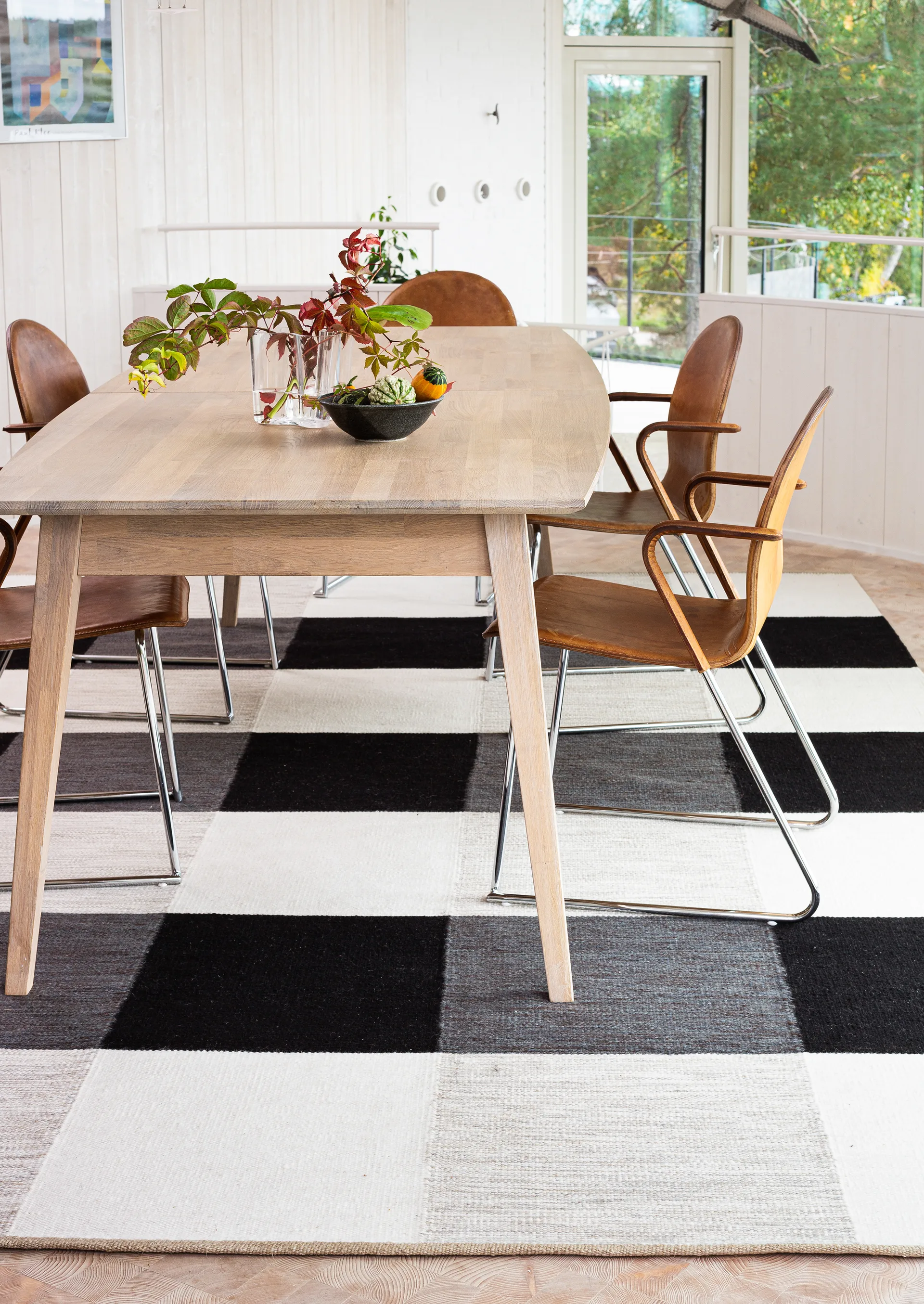 Night and Day ullmatta, White-black 200x300 cm Kateha