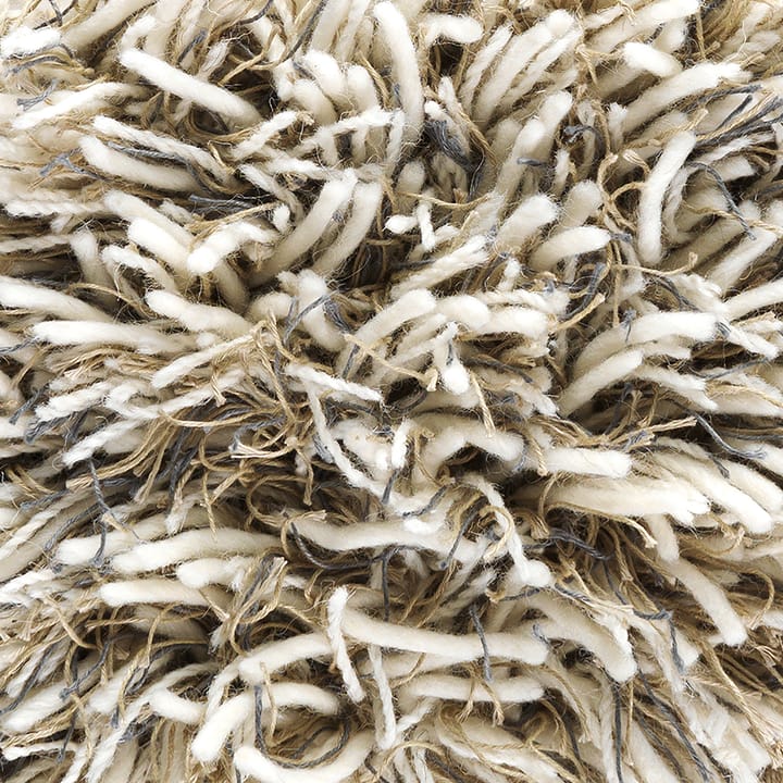Shaggy matta rund, white/grey, 220 cm Kateha