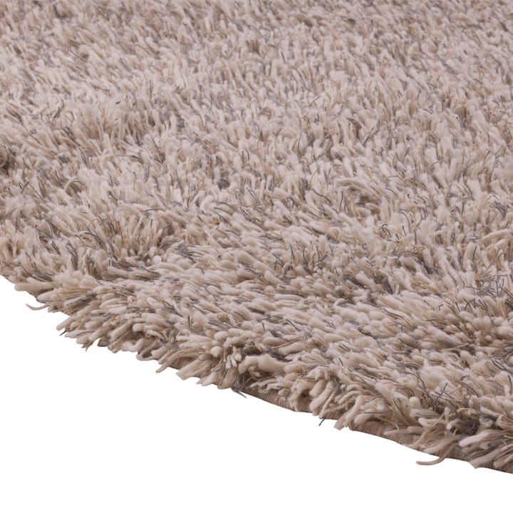 Shaggy matta rund, white/grey, 220 cm Kateha