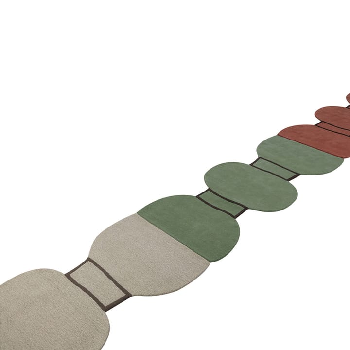 Silhouette Figure matta, dusty green, 110x240 cm Kateha
